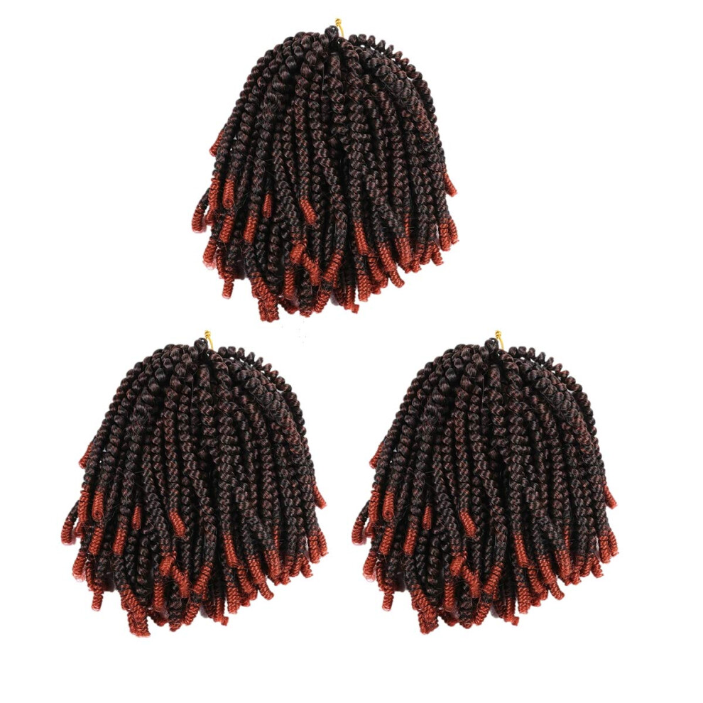 Spring Twist Crochet Hair Extensions 8 Inch T350 Color Synthetic NaturalLooking Texture