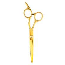 Elegante kappersschaar, roestvrijstalen effileerschaar met spiegelglans afwerking, scherp blad voor professioneel knippen, textureren en stylen.