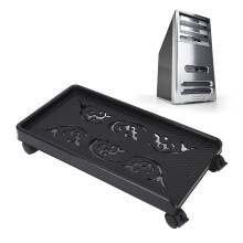 Large CPU Stand Under Desk Computer Tower Holder with Lockable Rolling Wheels for Carpet Floor