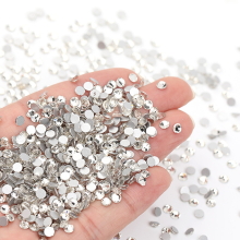 Gemas de cristal glamorosas, perfeitas para projetos DIY, strass sem aplicação a quente com cola ativada por calor, superfície brilhante e