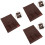3Pcs Bedside Storage Pocket Organizer Coffee Oxford Cloth Multi-Pocket 6