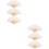 2 Pcs Blank Folding Fan Handheld Hand-Held Fans White Foldable Bamboo 6