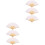 2 Pcs Blank Folding Fan Handheld Hand-Held Fans White Foldable Bamboo 3