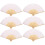 2 Pcs Blank Folding Fan Handheld Hand-Held Fans White Foldable Bamboo 2