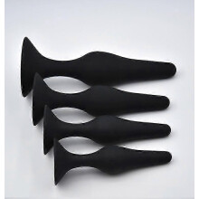 Rectal Dilator Training Set for Men And Women - Pelvic Floor Therapy Tools - Medical Grade Silicone, 4 Pack, Sizes 1-4 Black