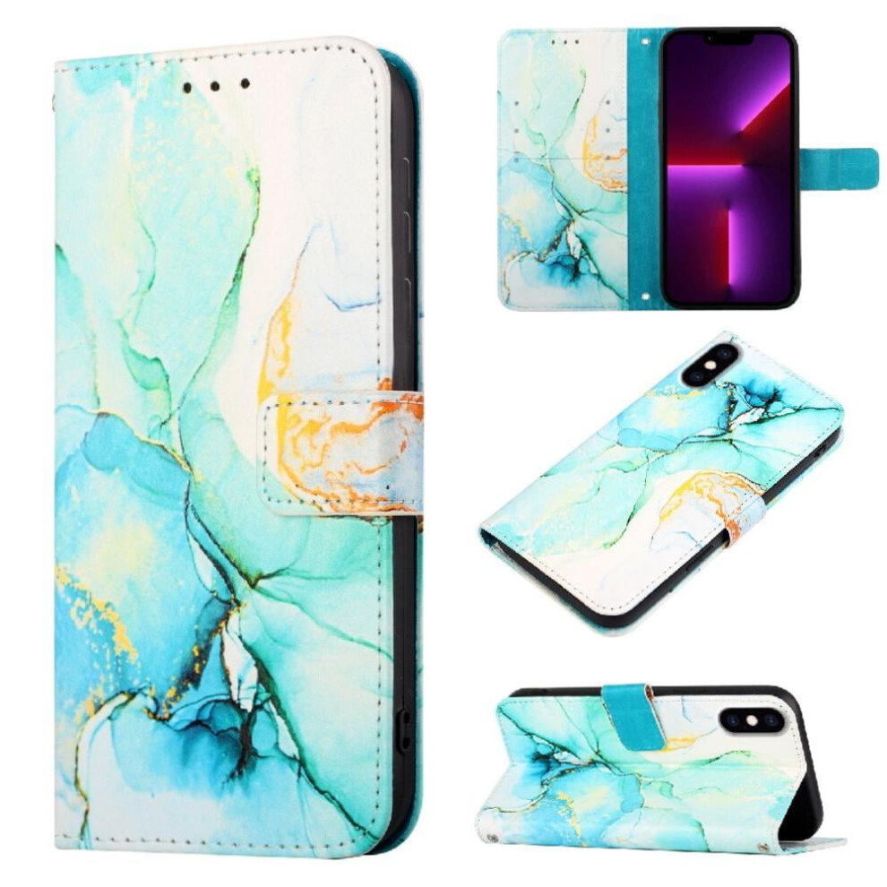 Case For Compatible With Iphone Xr Marble Pattern Wallet Pu Leather Kickstand 9482828892707