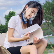 Portable Hanging Fan, Bladeless Wearable Neck Fan with 5 Speeds, Rechargeable USB Powered, Headphone Design, Hands-Free Operation