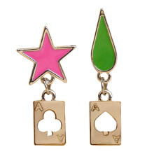 Hunter Anime Cosplay Poker Joker Ear Stud Earring for Hisoka Jewelry Accessories