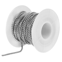 1 Roll 10 Yards Square Bead Chain Stainless Steel Beaded Jewelry Chains