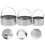 Eease Pizza-Teig-Kreis-Schablone, 3-teilig, Edelstahl-Backringform 5