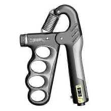 (grey) Mechanical Grip Strength Trainer - Adjustable 5-100KG Countable Forearm Exerciser for Men & Women - Power Strength Developer Fitness Equipment