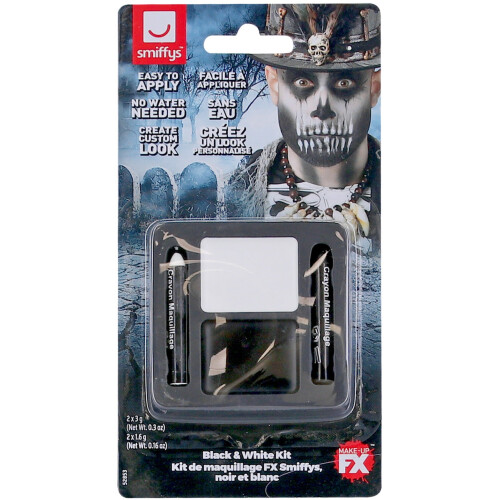 Smiffys Make-Up FX, Black & White Kit