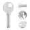 Eease 10pcs House Door Key Blanks Copper Universal Replacement Silver 3