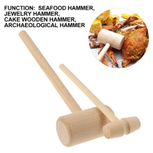 Eease 12Pcs Wooden Crab Mallet Seafood Hammer for Crafts & Jewelry Making