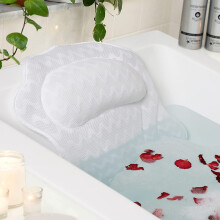 Bath Pillow for Tub with Ergonomic Neck and Shoulder Support, 3D Air Mesh, 6 Suction Cups Ref: 6772