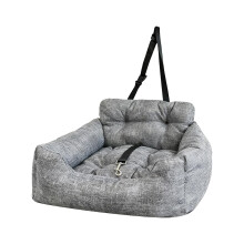 Waterproof Dog Car Seat with Adjustable Safety Tether for SUV and Car Travel Bed