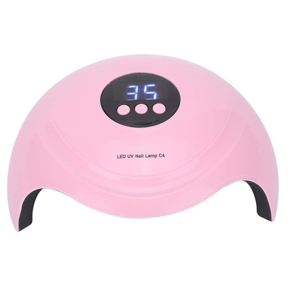 Pink 36W Uv Led Nail Lamp With Fast Even Curing, Usb Powered Gel Nail Dryer For Home Manicure,