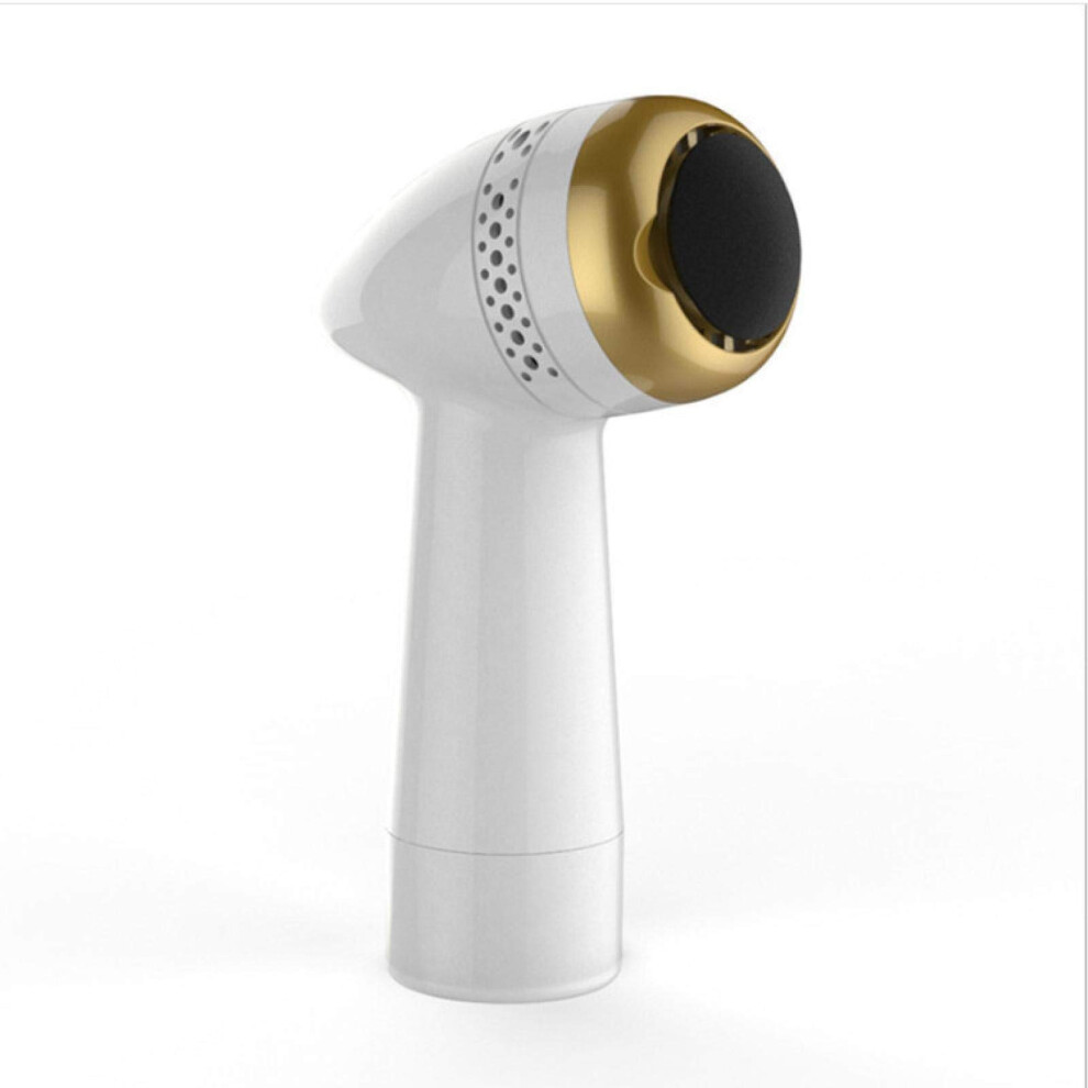 White Electric Foot File Callus Remover With Vacuum Rechargeable 3 Rollers 1200Mah