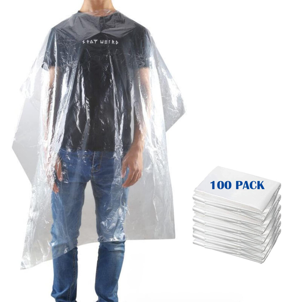 Disposable Salon Capes 130x160cm Waterproof Full Coverage Adjustable Neck Hairdressing Capes 100pcs