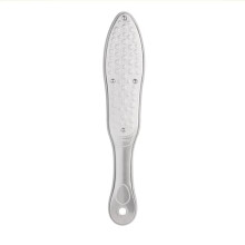 Stainless Steel DoubleSided Foot File Callus Remover Tool for Hard Dead Skin Removal Gray