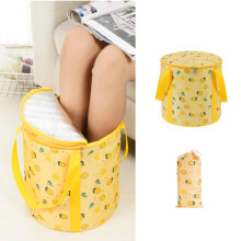 Portable Foot Bath Basin with Thermal Insulation Cover, 21L Large Collapsible Wash Basin for Travel