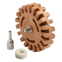 Rubber Eraser Wheel for Drill 100mm Adhesive Sticker Remover with 6mm Shaft SurfaceSafe
