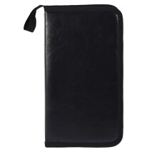 BuyWeek Estuche de Almacenamiento de CD, Estuche de CD de Cuero PU de 80 Discos Estuche de CD rígido Estuche Protector de DVD(Negro)