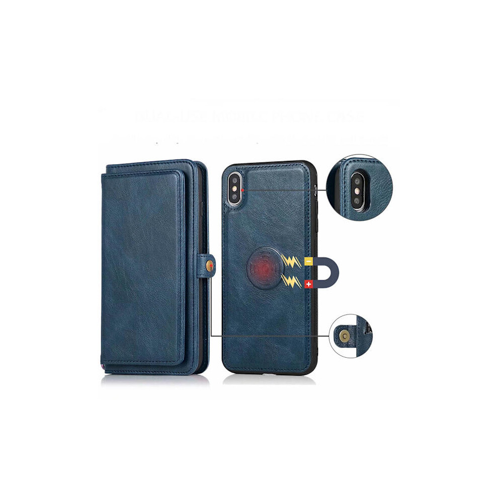 Wallet Case - Compatible With Iphone X/Xs Dark Blue 9482828905094