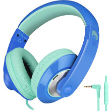 Casque audio Comfort+ pour enfants avec télécommande et contrôle du volume, casque supra-auriculaire filaire pour garçons et filles/étudiants