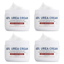 Urea Cream 40% for Dry Cracked Heels and Hands, Intensive Moisturizing Foot Cream, 150g Lot of 4