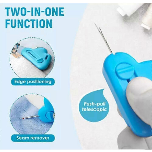 (Pink)2-in-1 Adjustable Seam Guide with Built-in Seam Ripper 1