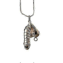 (gold) Sterling Silver Dick Pendant Necklace Fun Unique Jewelry Pendant Necklace Valentine's Gift for Men & Women