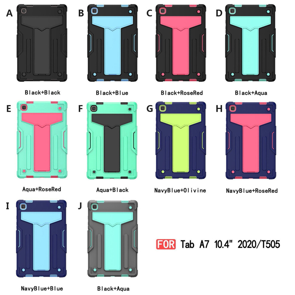 Jacenvly Mother's Day Clearance: Rugged Stand Case For Galaxy Tab A7 10.4 (T500/T505) 2020 - Compatible With T500/505 9773935457478