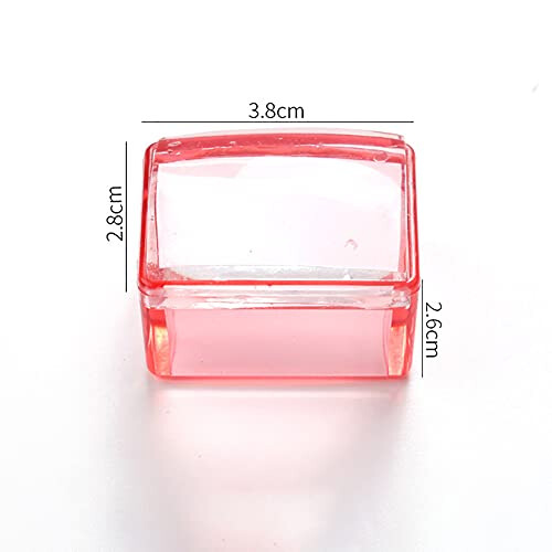 Nail Stamping Kit with Clear Rectangular Silicone Stamper and Scraper for Precise Nail Art 2