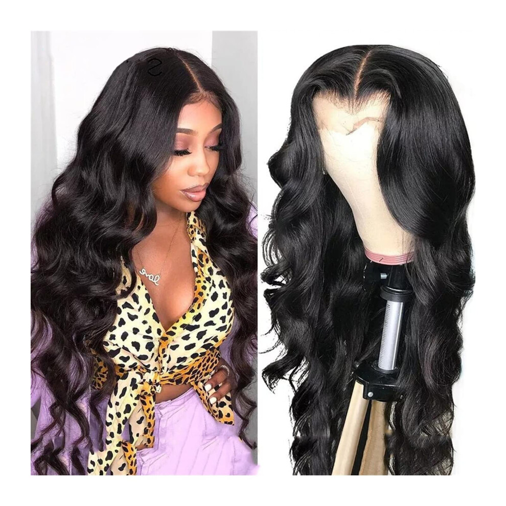 Human Hair Lace Front Wig Body Wave Brazilian Virgin 13x4 HD Transparent Preplucked Natural Hairline