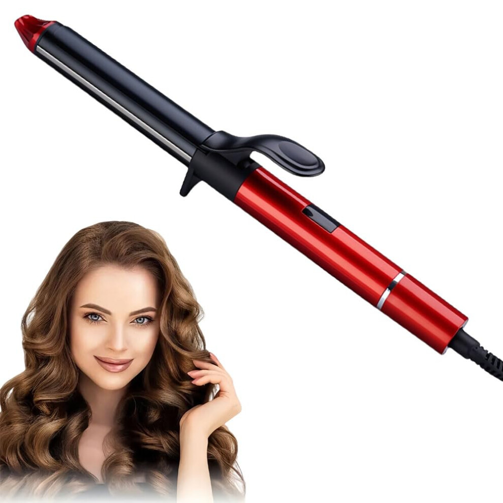 32mm Ceramic Curling Iron with Rapid HeatUp and Precise Temp Control for Beach Waves and All Hair Lengths