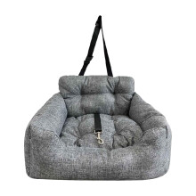 Adjustable Dog Car Seat Bed with Safety Tether, Foldable Odor Design for SUV and Travel