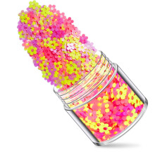 12 Boxes Mixed Color Flower Nail Art Sequins Set for UV Gel Acrylic Nails and DIY Crafts