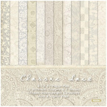 6x6 Vintage Lace Scrapbook Paper 24 Sheets SingleSided Floral Designs for Card Making and DIY Crafts
