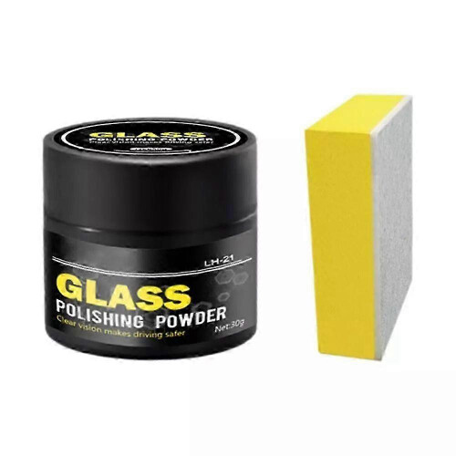 (30g With Sponge) Glass Scratch Remover - Remove Scratches from Glass | Powder Detergent