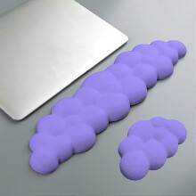 (purle) Cloud Keyboard Wrist Rest, Memory Foam Wrist Rest for Computer & Mouse Set, Comfortable Wrist Rest Support for Office Pain Relief