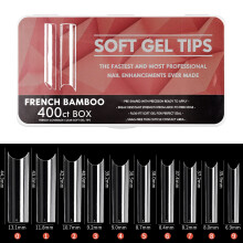 550pcs Clear Long False Nail Tips for Gel Extensions with Box, 11 Sizes Salon Quality