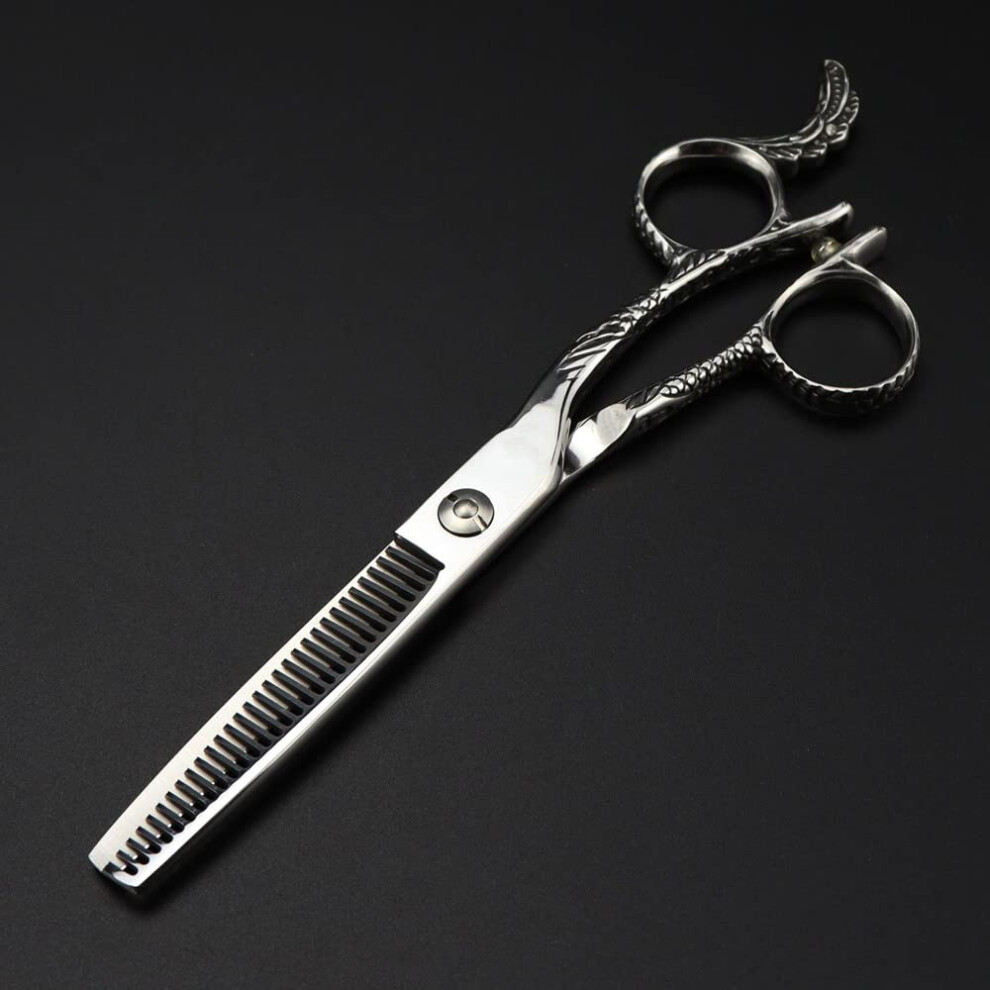 Professional Hair Cutting Scissors 6 Inch Japan 440C Steel Barber Thinning Shears Ergonomic Grip