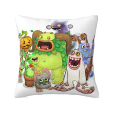 My Singing Monsters Super Soft Pillow Case Cover with Zipper for Bedroom, Sofa, Couch,Cozy Fuzzy Pillow Shams for All Seasons Square Pillow