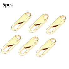 6 Pieces Zipper Pull Replacement Zipper Repair Kit Zipper Slider Pull Tab Universal Zipper Fixer Metal Zipper Head