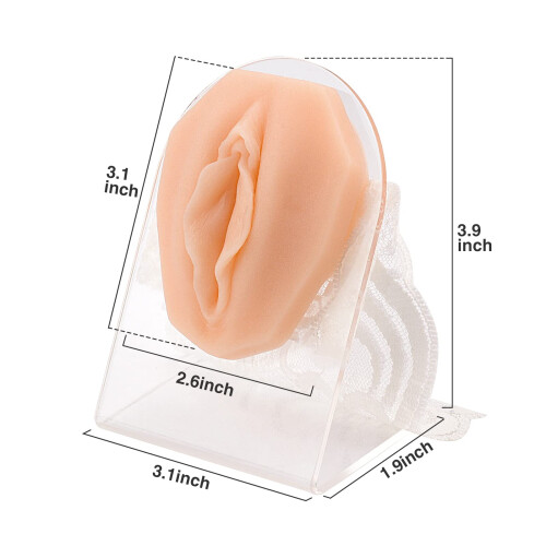 Silicone Piercing Practice Model with Realistic Skin Texture and Professional Display Stand 2