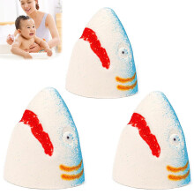 Shark Bath Bombs for Kids 3pcs SharkShaped Fun Design with Fragrant Fizzing Action and Clean Tub