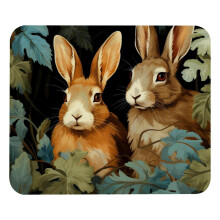Rabbits musematte, tilpasset premium-teksturert musematte, sklisikker gummibase liten musematte, 20 x 23 cm