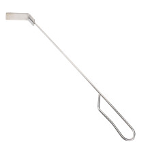 Rastrello per cenere in acciaio inox Mizh46cm per barbecue, attrezzo per affumicatore a carbone Kamado Joe e stufa a legna (argento)