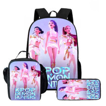 Zaino K-Pop Demon Hunter, borsa a tracolla, borsa per il pranzo, astuccio, zaino scolastico 3PCKH009